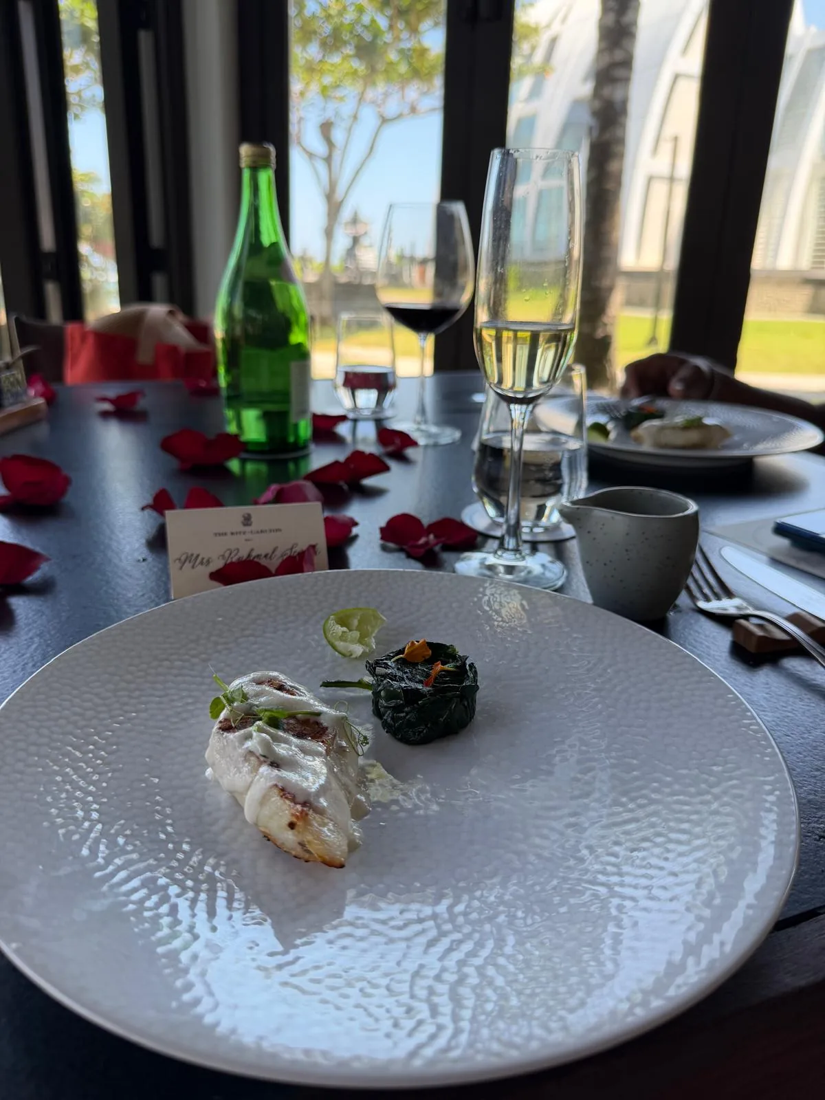 A plated course from our five-course lunch at The Beach Grill, photograph 4